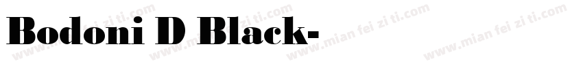 Bodoni D Black字体转换